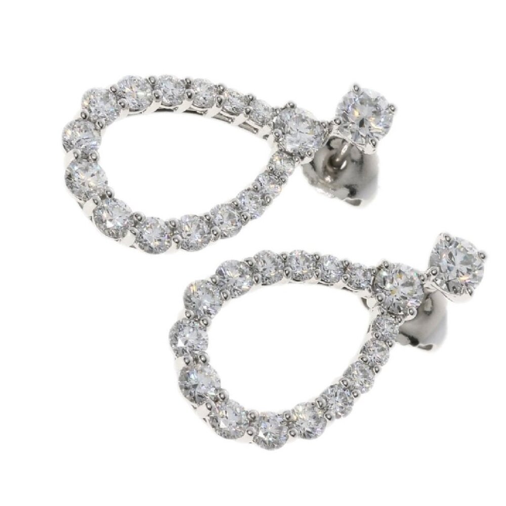 ✔️ GORGEOUS 14K 4.3 TCW WG NATURAL DIAMOND DROP EARRINGS ✔️ E-F / VS1-VS2